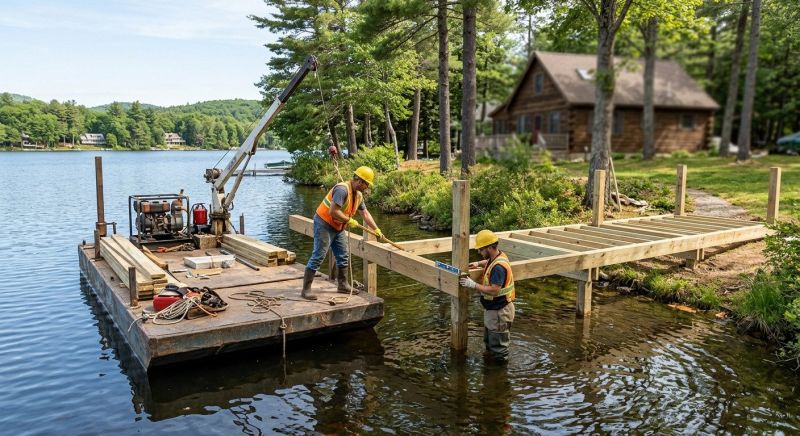 Wood Dock Installation in Alpharetta, GA