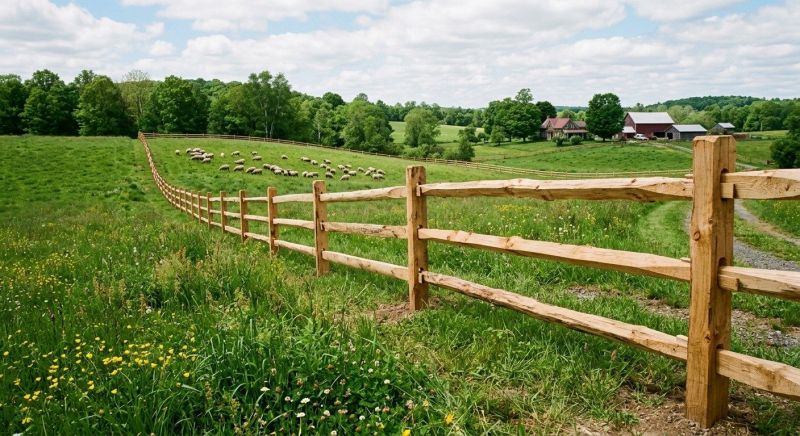 Wooden Farm Fence Installation in Roseville, CA
